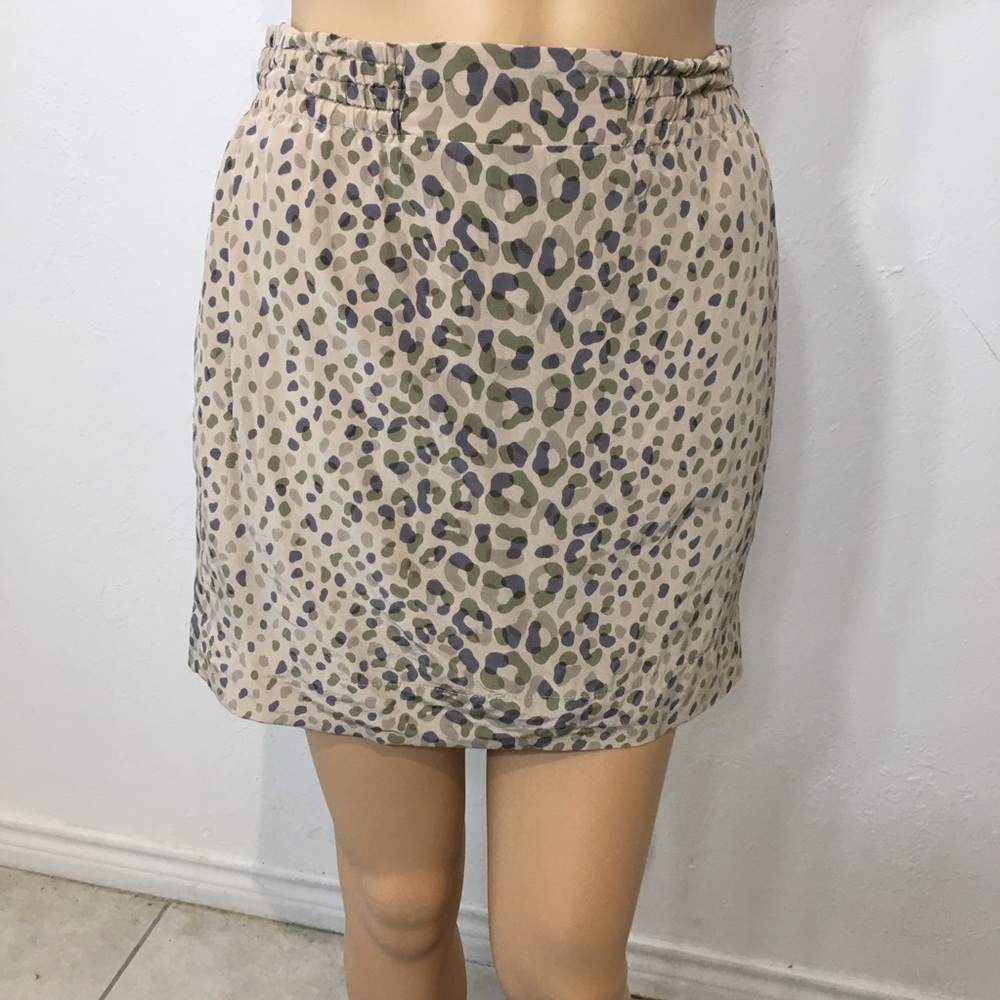 Gucci Animal Print Silk Skirt